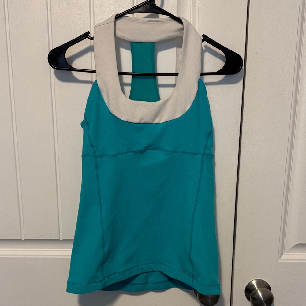 Lululemon Athletica Teal and Gray Tank Top